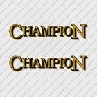 CHAMPION BOAT LOGO GOLD DECALS STICKERS Set of 2 10