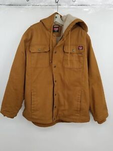 Wrangler Workwear Men's Brown Sherpa Lined Hooded Full Zip Jacket Size XL 46-48