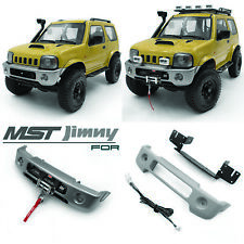 Metal MARIO- L RC4WD Winch Front Bumper for MST JIMNY 1/10 RC Crawler Car Truck