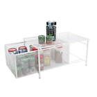 New ListingNetwork Collection 2-Compartment Sliding Basket Storage Kitchen Desk Makeup