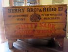 Vintage Wooden Crate CUTTY SARK SCOTCH WHISKY BERRY BRO'S w/LID & INSERTS