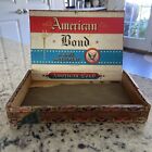Antique Rare American Bond Wood Cigar Box 1901 Tax Stamp 9th District PA Vintage