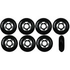 Inline Skate Wheels 84mm 82A Black Outdoor Racing Size Rollerblade 8 Pack