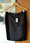 NWT $324.00 MAGASCHONI BLACK SILK AND VELOUR PENCIL SKIRT SIZE 12, W35 H42 L24
