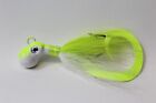 Octopus Bucktail Jig Chartreuse Curly Tail Cobia Grouper Saltwater Surf Fishing