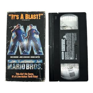 Super Mario Bros. VHS 1993 w/Sleeve Bob Hoskins, Dennis Hopper, John Leguizano