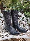 11.5EE 12D Exotic Crocodile Spike Tail Cut pointed toe  cowboy western Boots A+