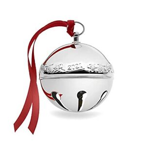Wallace 51st Edition 2021 Silver Plated Sleigh Bell Ornament Silver for Christma