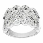 Bridal Wedding Band Ring Round Cut Real 14k White Gold Plated Sterling