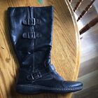 BOC by Born Women's Size 10 M Wide Calf Black Faux Leather Round Toe Boots Zip