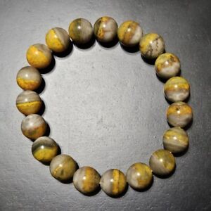Large - All Natural Bumblebee Jasper Beads Bracelet-GREAT GIFT/Great Energy