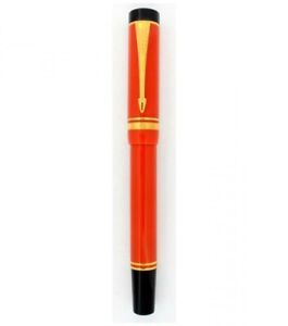 Parker  Duofold  Rollerball Pen Orange & Gold Trim New In Box Rare