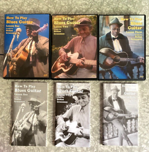 How to Play Blues Guitar 1 2 3 DVD Lot w/ Book 2006 Grossman Mel Bay Clean Discs