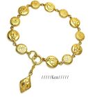 CHANEL Necklace AUTH Coco CC Chain Rare Pendant Gold GP Mademoiselle F/S