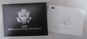 1995-S United States Mint Premier Silver Proof Set in Original US Mint Box/COA