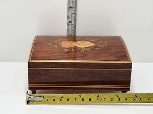 New ListingVintage Reuge Wooden Music Box Theme ITALY