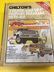 Chilton's Truck and Van Repair Manual 1975-1982 Diesel Gasoline 4WD Import RV’s