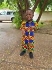 boys African Prints Kente Shirt and Shorts Set