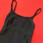 Vintage 90’s By Choice Solid Black Crochet Babydoll Dress Size 9