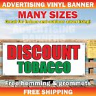 DISCOUNT TOBACCO Advertising Banner Vinyl Mesh Sign Vape Smoke Shop CIGARETTES