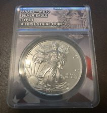 2021- T1 -$1 American Silver Eagle Coin- ANACS MS70 -US MINT-First Strike Coin