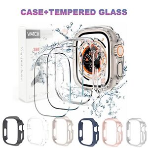 For Apple Watch Series 8 9 Ultra Screen Protector Case iwatch 49MM PC Full Cover