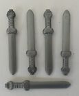 Playmobil Weapons   5 x Short Silver Swords  Samurai/Knights/Roman/Pirates  New
