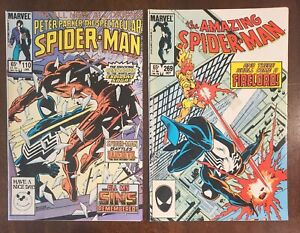 Spectacular Spiderman #110 FVF and Amazing Spiderman 269 VG
