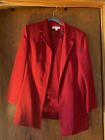 Women’s Red Solid Dress Barn Pant Suit. Size 12.