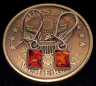 925 Sterling Silver 1 inch Southwestern Amber French Hook Drop Dangle Earrings