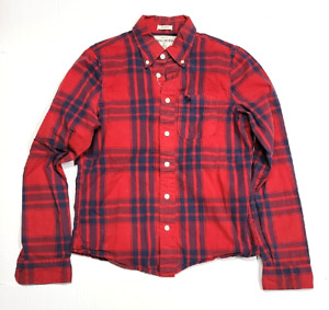 Abercrombie & Fitch Kids/Teen XL Muscle Flannel Button-Down Plaid Shirt
