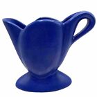 Vintage Camark Pottery 5 1/4” Dark Blue Tulip Vase Pitcher Planter Vessel Vtg