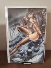Bettie Page And The Curse Of The Banshee #1 Jamie Tyndall Wrap Cover Signed COA