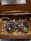 MOTHERS DAY!! Vintage Jewelry Box With Vintage To Now Jewelry Lot Some Signed