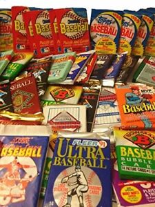 200 Vintage Baseball Cards in Old Sealed Wax Packs - Perfect for New Collectors