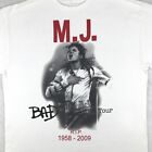 MICHAEL JACKSON RIP 1958-2009 BAD TOUR T-Shirt XL rock pop concert soft