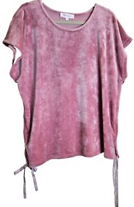 Two by Vince Camuto Womens Dusty Blush Velvet Crew Neck Top XL. IT'S NOT PINK!