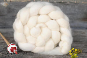 BFL Undyed Wool Roving Natural Ecru White Combed Top Natural Spinning Felting 4