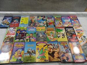 🎆Lot of 25 mixed VHS Kids Tape vintage Children’s Movies Wholesale Resale🎆