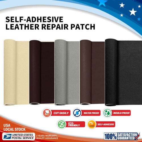 Update Self Adhesive Faux Leather Sheet Vinyl Upholstery Leather Fabric Mater