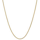 18K Gold over 925 Sterling Silver 2mm Italian Cable Chain Necklace 14