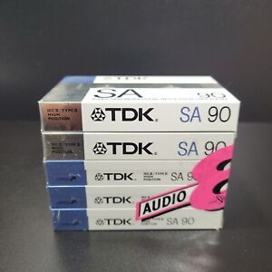 5 TDK - SA90 Cassette Tape  Eearly  Super Hight Resution  Bias Type New Sealed