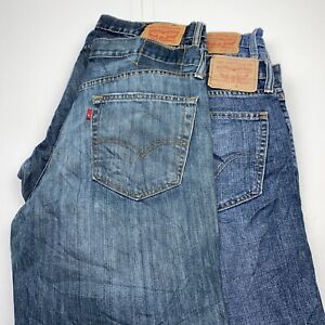 Lot of 4 Levi's 559 Relaxed Straight Blue Jeans Men's Size 34x30