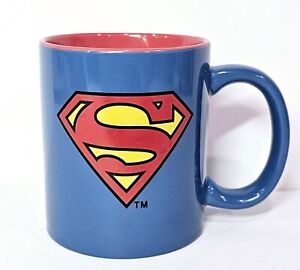 Superman Coffee Mug Cup Blue and Red Ceramic LOGO DC COMICS 11 Oz.