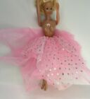 Vintage 1988 Super Star Barbie Doll #1604 Pink Tulle Skirt Silver Stars