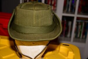 New ListingVietnam War Tunnel Rat  OD Cotton Cowboy Style Boonie Hat Excellent size 6 3/4