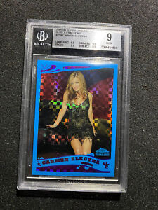 04 Topps Chrome Blue Xfractor Uncirculated Rookie SSP/90 Carmen Electra