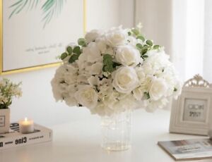 Flower ball Centerpiece for ceremony wedding party white roses flowers