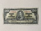 1937 BANK OF CANADA $20 DOLLARS.
