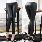 New Spring/ Fall women faux leather slim pant Casual PU High waist trousers gift